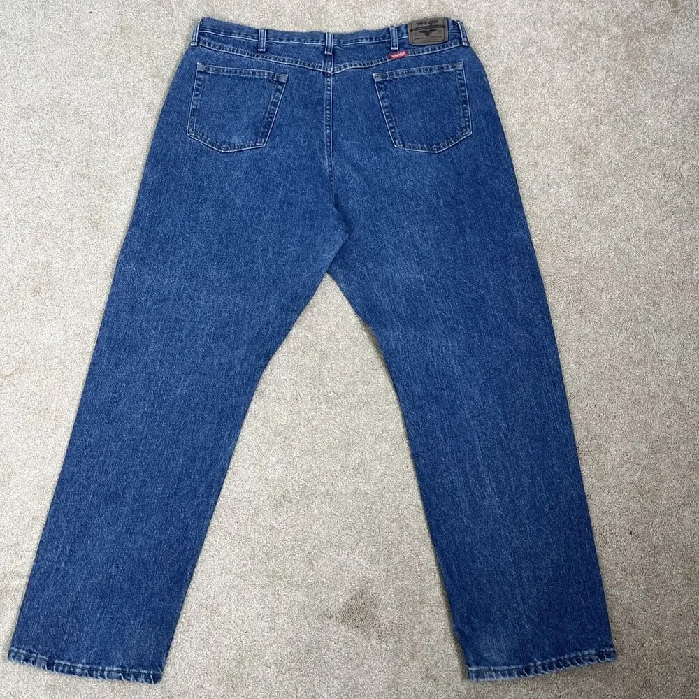Wrangler Men's Five Star‎ Premium Denim Relaxed Fit Jeans Blue Stone 42x32
